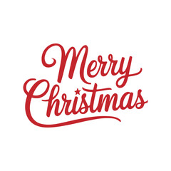 Merry Chirstmas typography design.