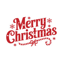 Merry Chirstmas typography design.