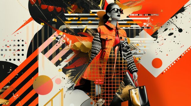 High-Energy Black Friday Banner for Luxury Fashion Brand with Bold Typography and Gold Accents