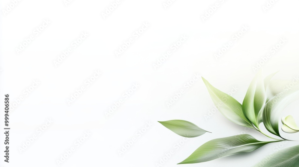 Poster a soft gradient from green to white with smooth transitions, creating a nature-inspired effect on th