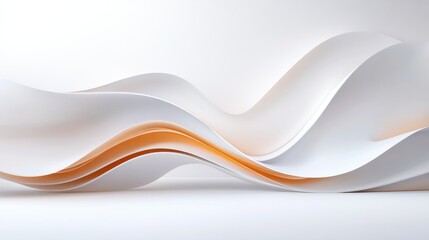 Fototapeta premium A soft, flowing gradient of blurred lines spreading across a plain white backdrop.