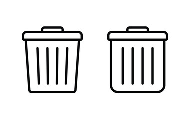 trash icon, recycle bin icon, delete symbol vector
