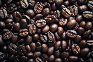 Fototapeta premium A view background of coffee beans