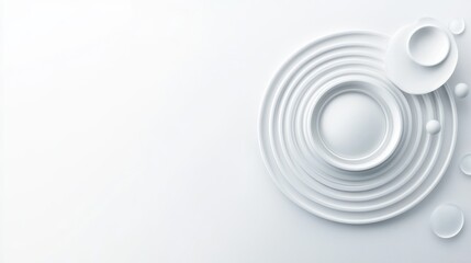 Obraz premium Interactive animated circles pulsating across a white backdrop, simulating breathing or heartbeat.