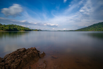 beautiful natural scenery in a village
