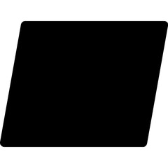 Parallelogram Icon Glyph Style. Simple Geometric Shapes Vector Illustration.