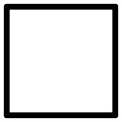 Obraz premium Square Icon Outline Style. Simple Geometric Shape Vector Illustration.