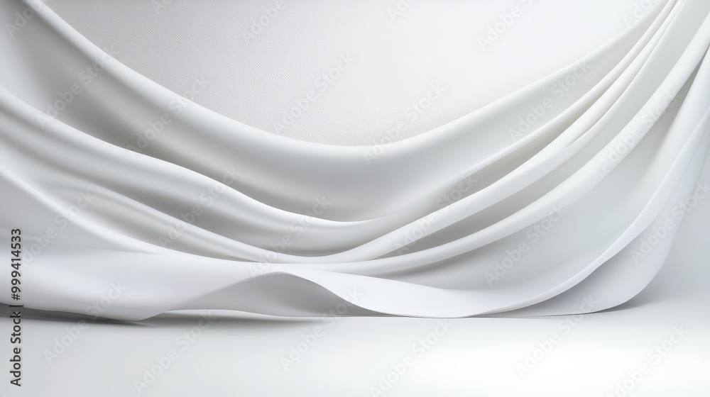 Poster white background with soft directional lighting, creating a professional setting for product photogr