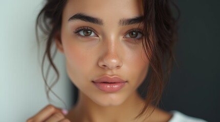 Naklejka premium Natural Beauty Portrait with Soft Light