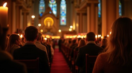 Serene Candlelit Worship Service