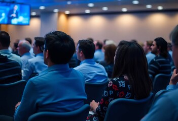 Naklejka premium Audience at Professional Conference Event