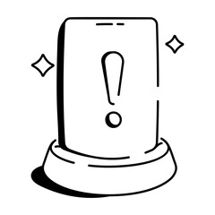 A sketchy icon of mobile error 

