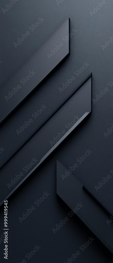 Wall mural minimalist black arrow pointing right flat design top view wayfinding theme 3d render complementary 