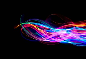 Colorful Abstract Light Trails