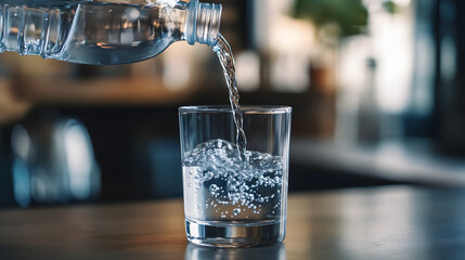 6水をグラスに注ぐ　Gererated AI