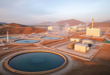 Fototapeta premium Aerial View of Industrial Facility