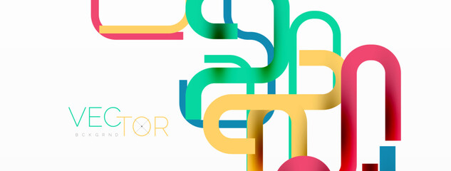 Abstract background curvy lines, minimal geometric design template