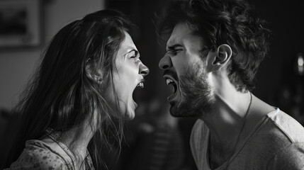 couple arguing with each othe