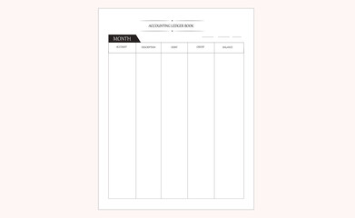Accounting Ledger Book kdp Interior