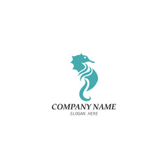 Seahorse logo template