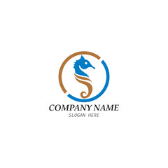Seahorse logo template