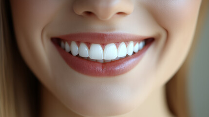 Fototapeta premium A close-up of a woman smiling and a person displaying a joyful smile