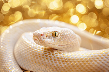 Fototapeta premium Beautiful greeting card with holiday composition for happy and joy celebrate New Year