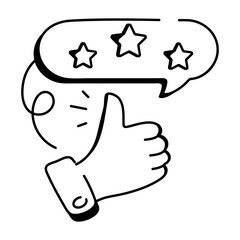 Testimonial icon in drawing style

