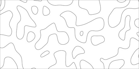 Abstract seamless pattern with lines and stylized height of the topographic contour in lines. Cartography, topology, or terrain path concept. Paper texture Imitation of a geographical map shades