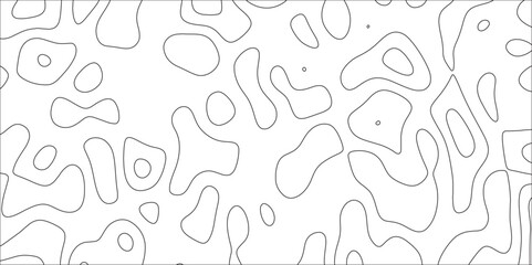 Abstract seamless pattern with lines and stylized height of the topographic contour in lines. Cartography, topology, or terrain path concept. Paper texture Imitation of a geographical map shades