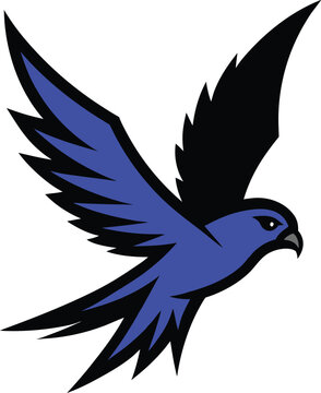 recommend clip art: Solid color Mississippi Kite flying animal vector design