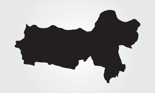 Silhouette map of Central Java, Indonesia