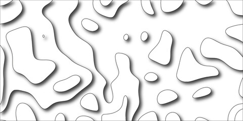 Abstract seamless pattern with lines and stylized height of the topographic contour in lines. Cartography, topology, or terrain path concept. Paper texture Imitation of a geographical map shades