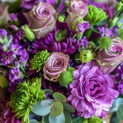 A beautiful bouquet of pink and white roses, showcasing love and romance, with delicate floral arrangements for weddings or anniversaries