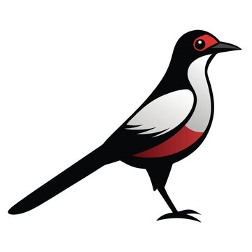 recommend clip art: Solid color Mockingbird animal vector design