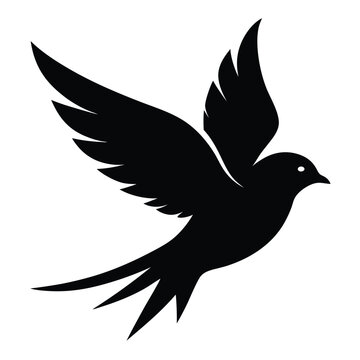 recommend clip art: Solid color Mockingbird animal vector design