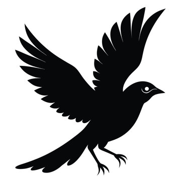recommend clip art: Solid color Mockingbird animal vector design