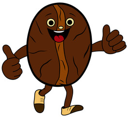 Coffee beans cartoon 