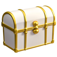 treasure chest isolated on white