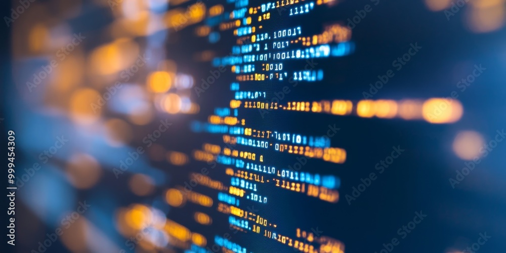 Aufkleber Macro shot of a developer's command line, Git commands and scripting tools actively used to manage a project and collaborate efficiently.