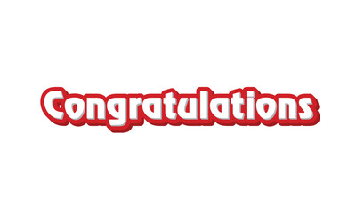 3d Text efficet vactor Congratalations
