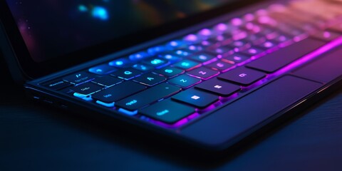 a tablet with a detachable keyboard, featuring magnetic connectors for seamless attachment, ideal for productivity on the go.