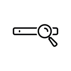 Black line icon for search  bar 