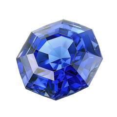 Illustration of a beautiful blue crystal with a shiny surface, showcasing elegance and beauty in decorative gemstone design.