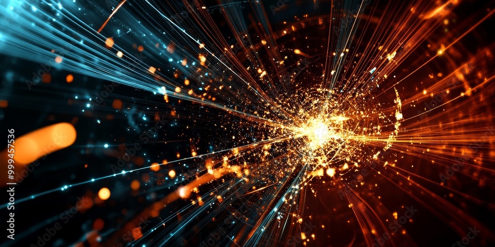Poster a Higgs boson decay event, with resulting particles detected and analyzed, demonstrating the Standard Model in action.