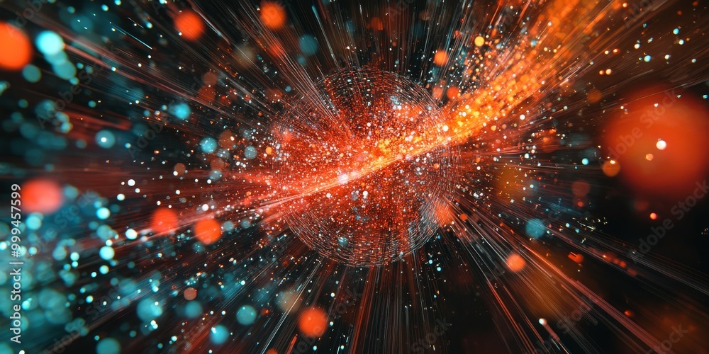 Poster a Higgs boson decay event, with resulting particles detected and analyzed, demonstrating the Standard Model in action.