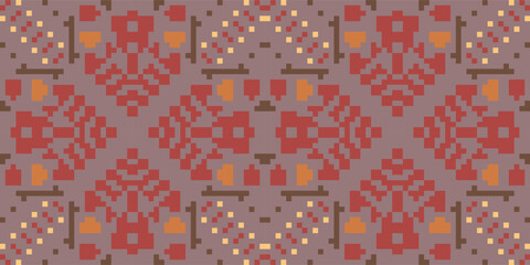 Abstract Ethnic Arabic Geometric Pattern Designfolk Embroidery, Aztec Geometric Ornament Print. Design for Carpet, Wallpaper, Clothing, Wrapping, Fabric