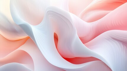 A captivating abstract pattern made of simple lines and soft curves floats on a white background, evoking purity and artistic finesse
