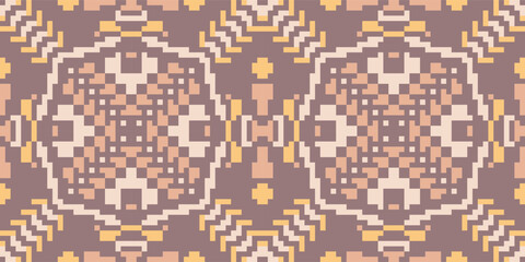 Fototapeta premium Russian Geometric Patterns Mathfolk Embroidery, Aztec Geometric Ornament Print. Design for Carpet, Wallpaper, Clothing, Wrapping, Fabric