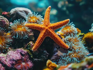 Starfish on Coral Reef